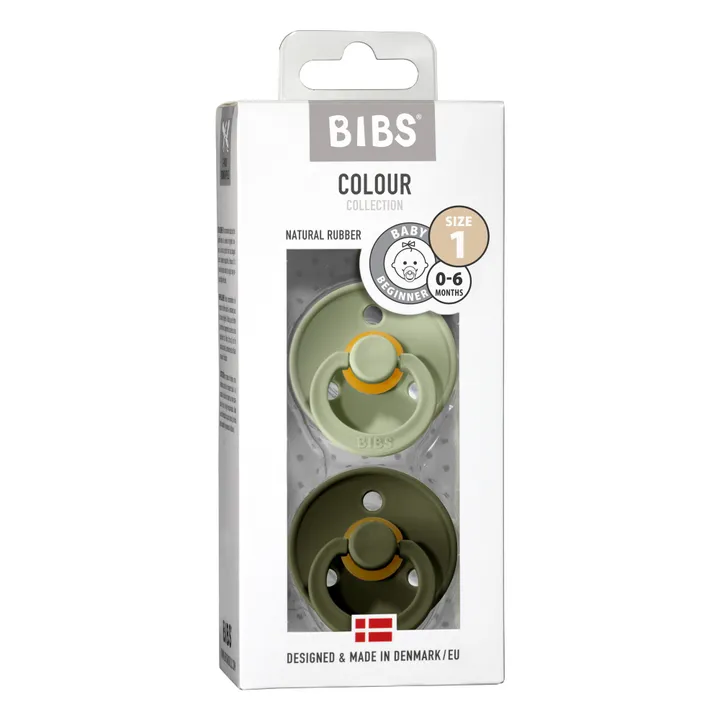 Bibs Tétines en caoutchouc naturel - Set de 2 | Vert