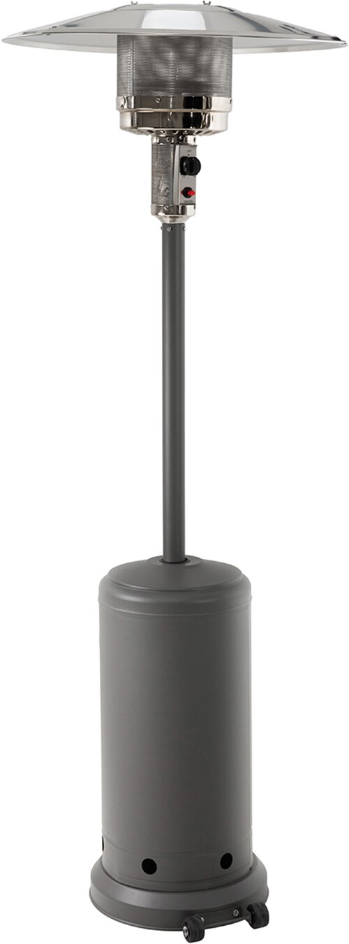 Heidenfeld Heizpilz Inferno GH400/500, Gasheizstrahler, stufenlos, 5-14kW, Kippschutz, Piezo-Zündung (Schiefergrau )