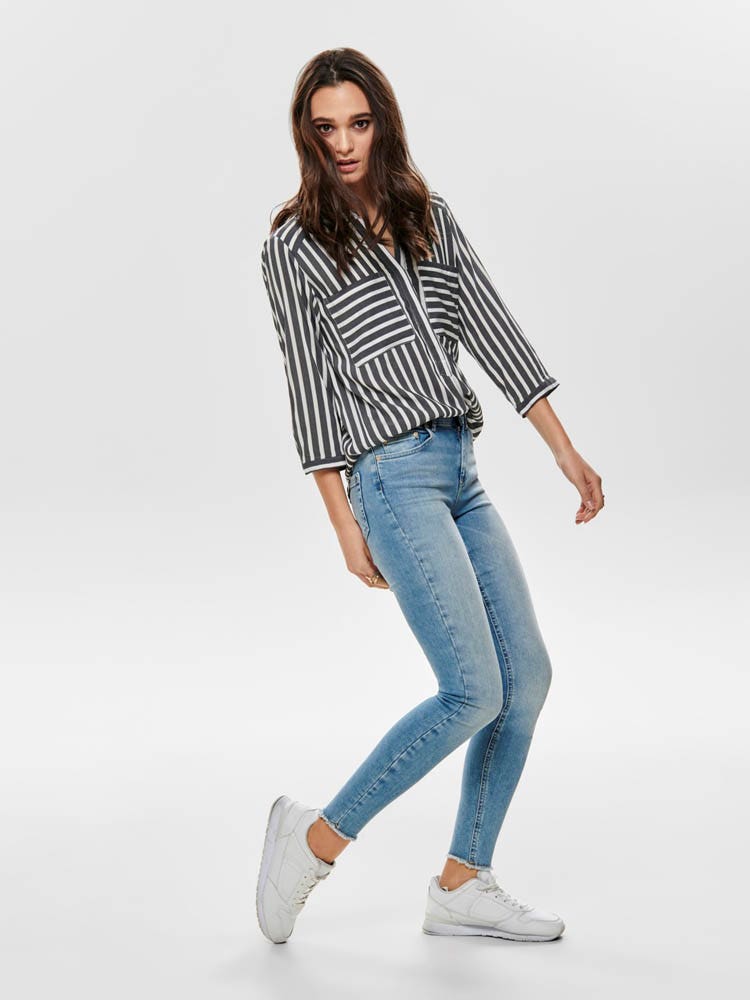 Only  BLUSH MID SK ANK RAW JEANS NOOS