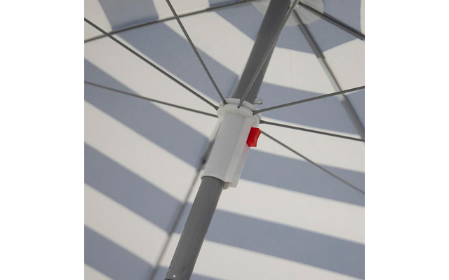 Bo-Camp Sonnenschirm gestreift 165 cm blau/weiß