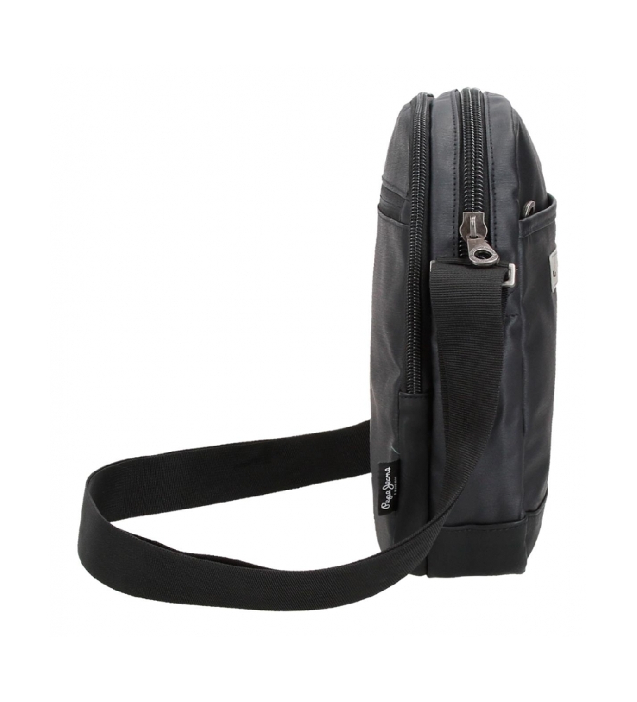 Bolsa de ombro preta para tablet Pepe Jeans Hatfield