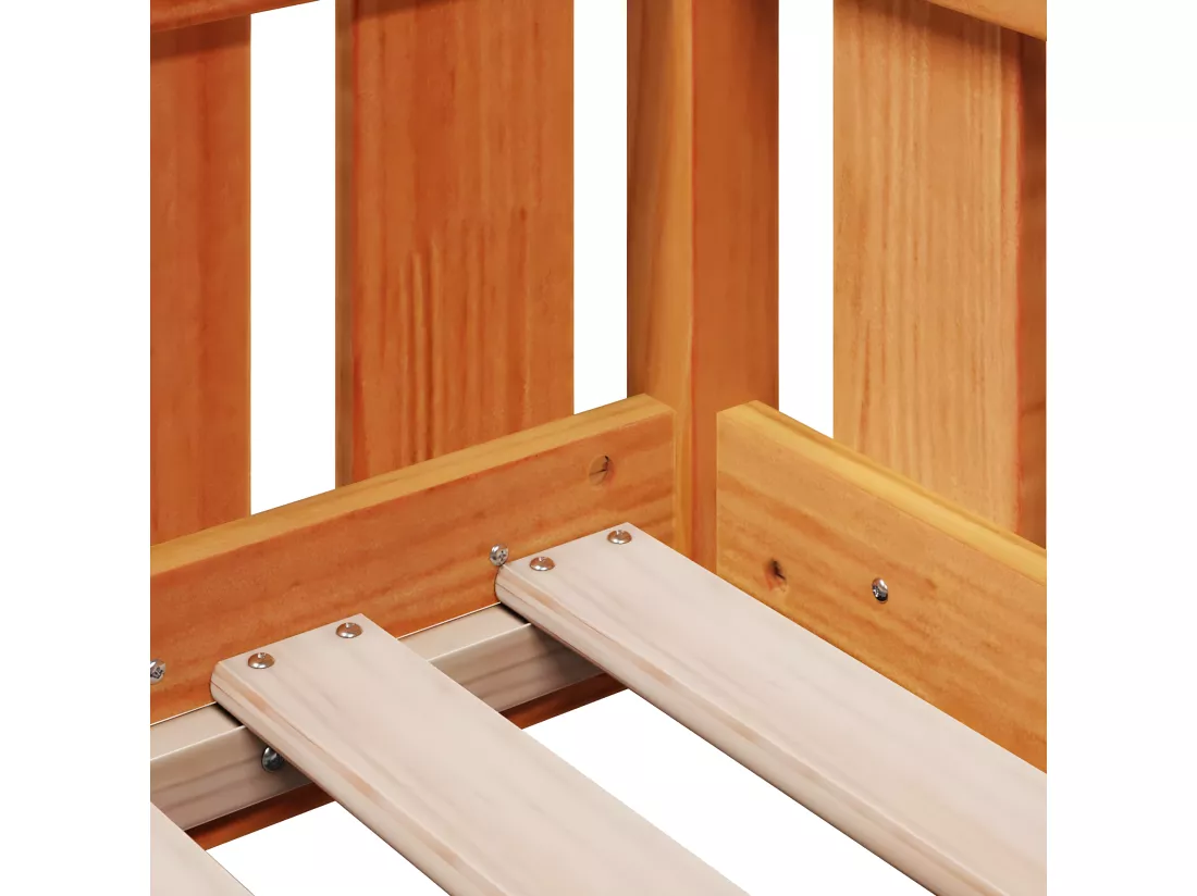 Cadre de lit d'enfants forme de maison 90x190cm bois massif pin