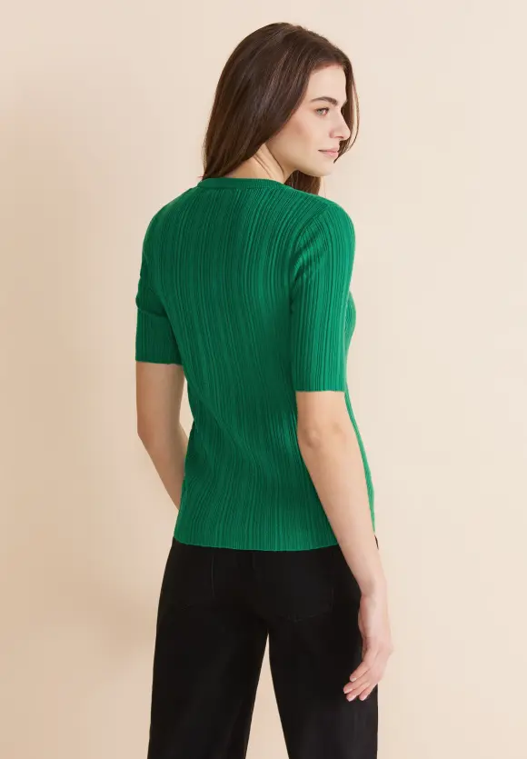 Kurzarm Strickpullover - fresh spring green