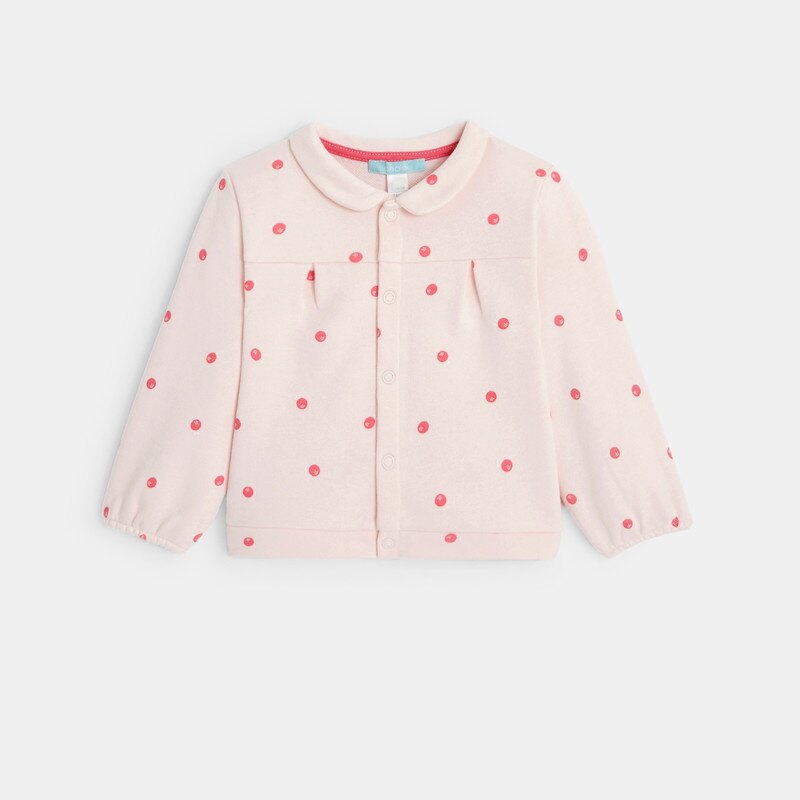 Veste molleton imprimé cerises rose bébé fille Rose