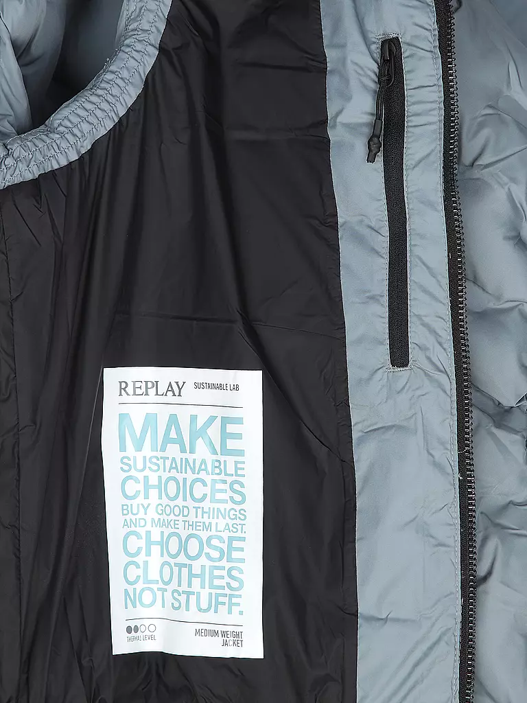 REPLAY Steppgilet  hellgrau