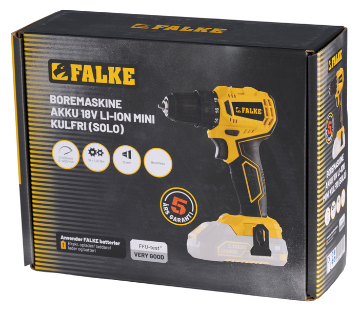 Falke mini skrue-/boremaskine akku 18 V Li-Ion
