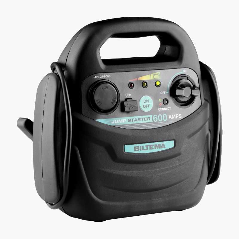 Starthjelp, 12 V, 600 A