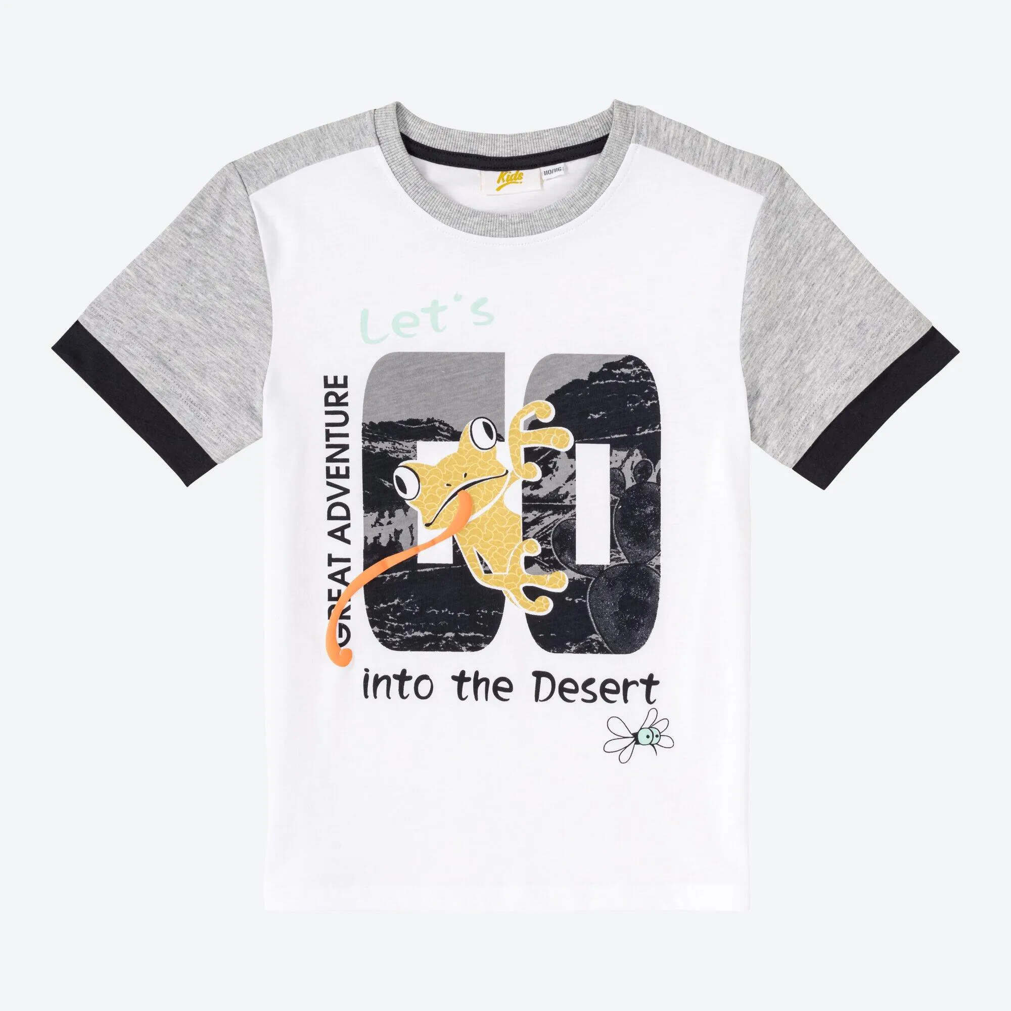Jungen-T-Shirt mit Gecko-Frontaufdruck