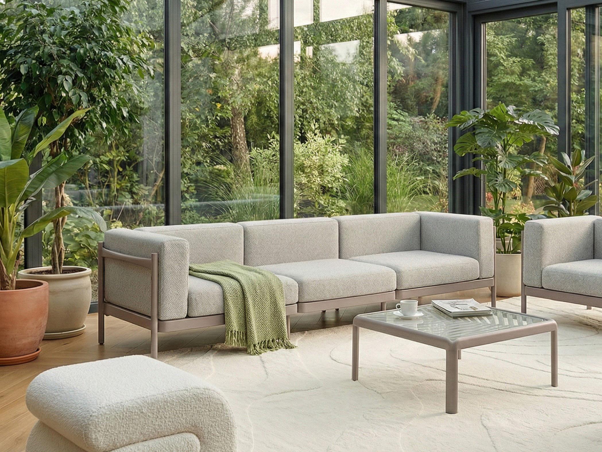 Tuinbank uitbreidingsmodule FERRETTI Taupe