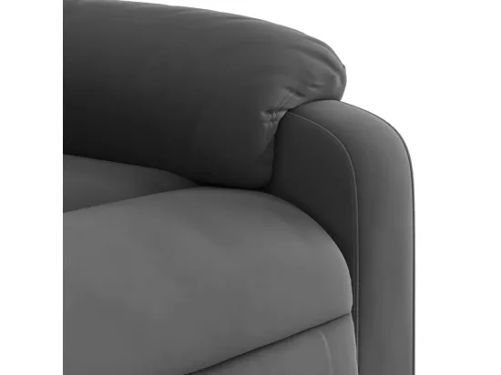 Fauteuil inclinable de massage gris foncé tissu microfibre