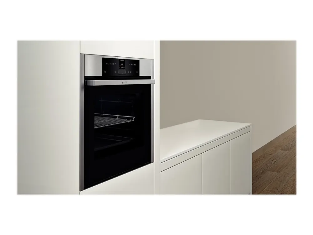 Neff N 70 B15CR22N1 - Ovn - til indbygning - niche - bredde: 56 cm - dybde: 55 cm - højde: 58.5 cm - med selv-rengøring - Klasse A  - rustfrit stål