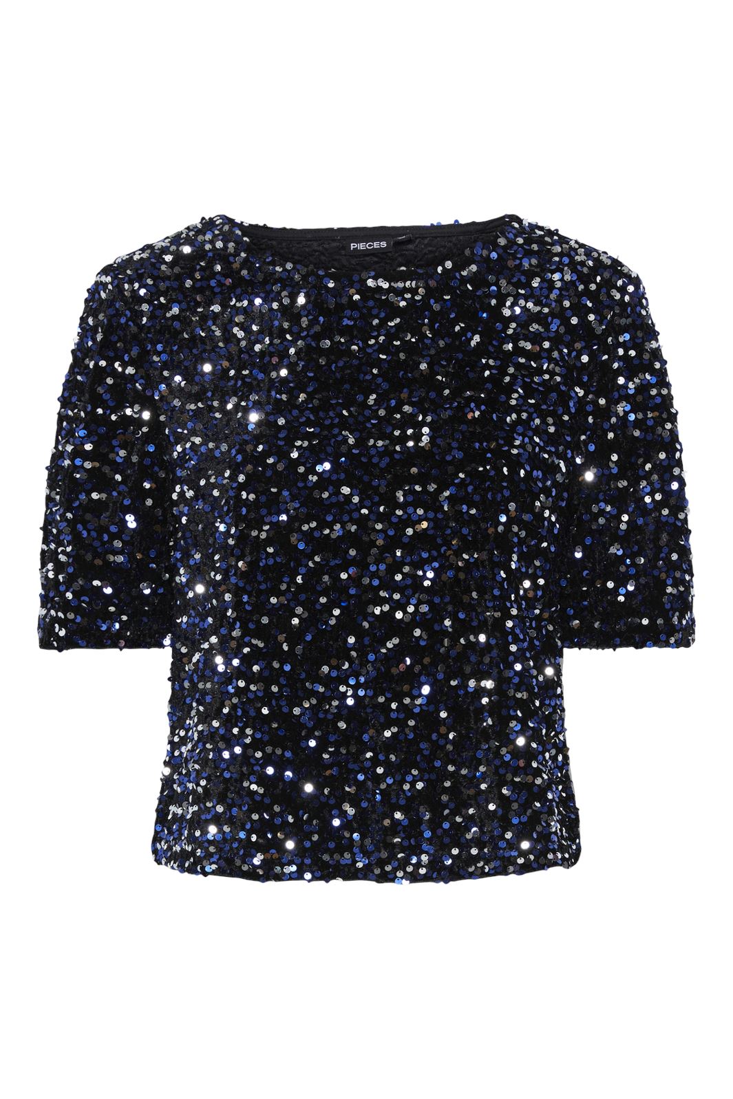 Pieces Pckam Ss Top 4617685 black bellweather sequins