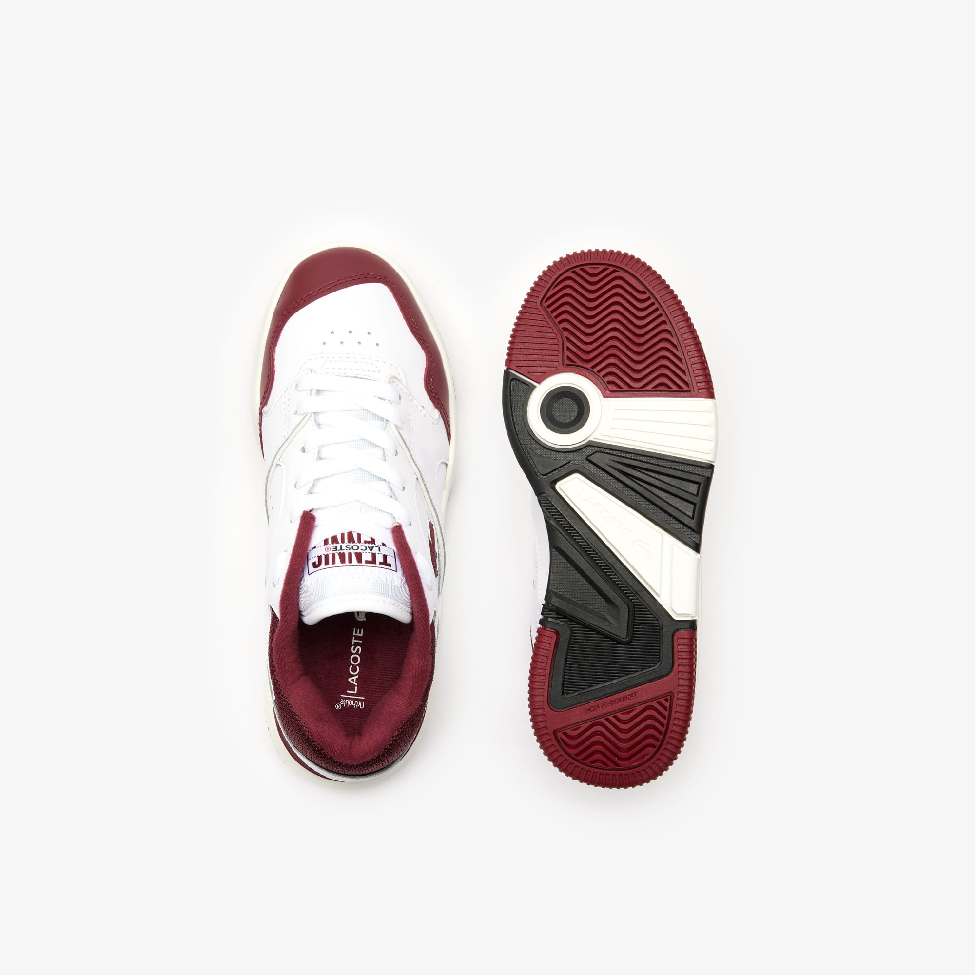Sneakers Lineshot femme en cuir talon siglé Sneakers - Blanc - Lacoste - Femme
