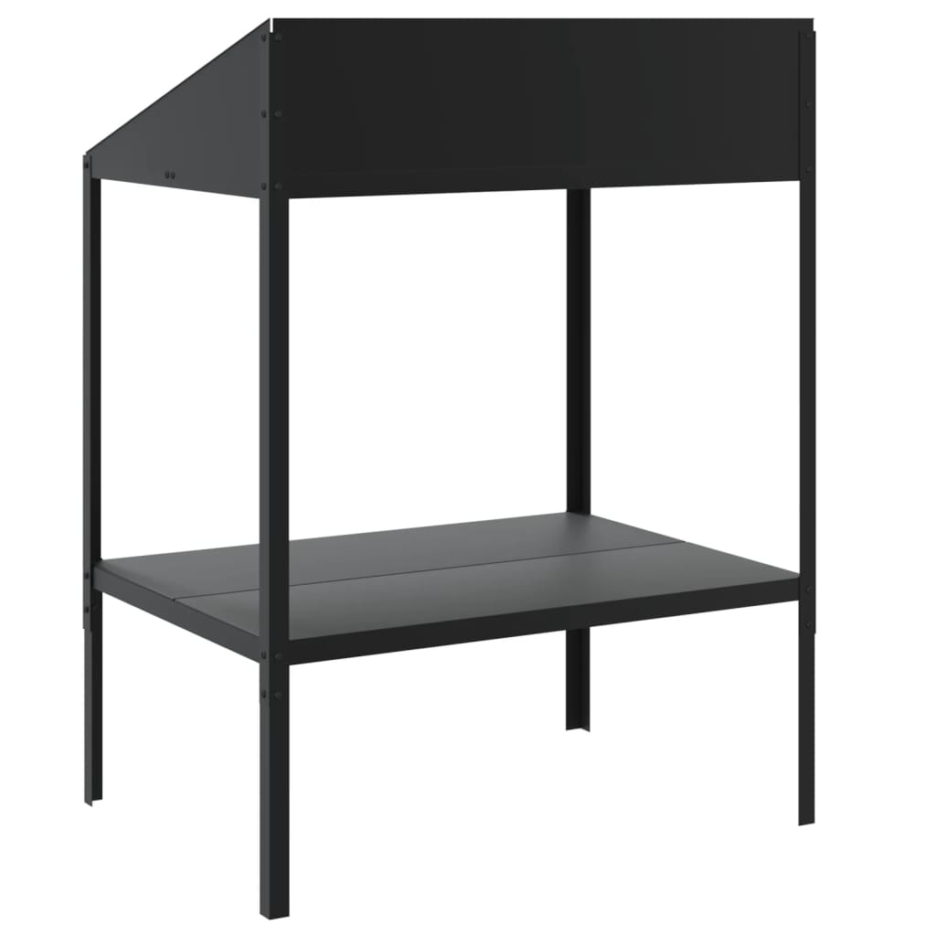 Support pour plantes anthracite 75,5x54,5x100cm acier galvanisé