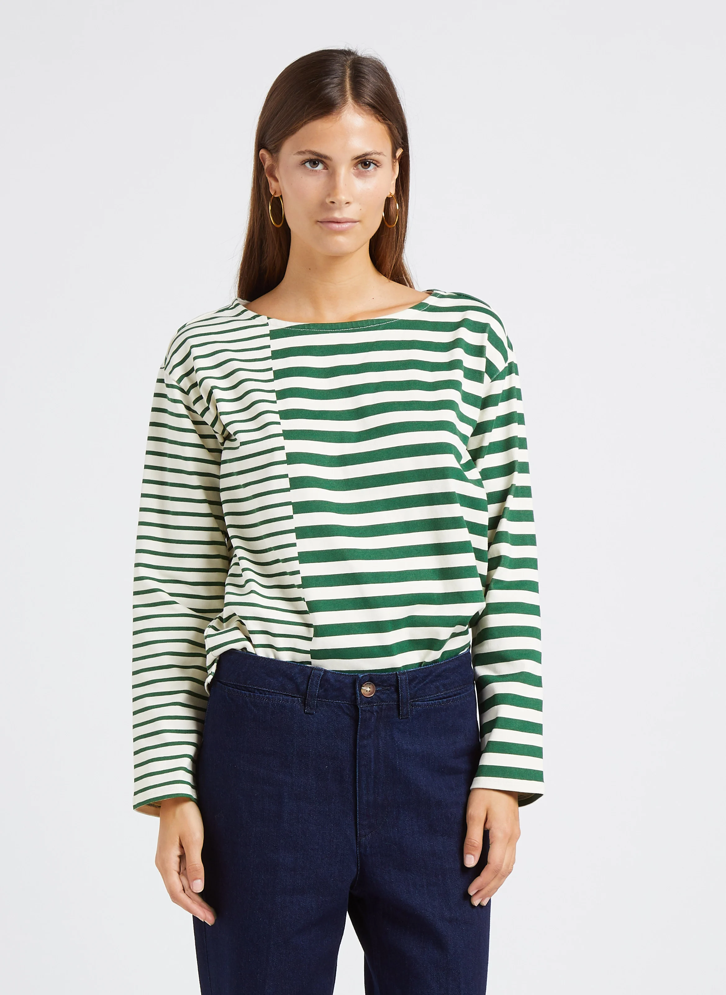 THILL - Tee-shirt col rond rayé | Vert