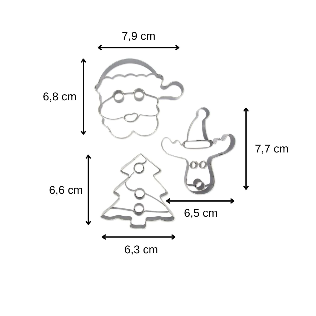Set de 3 emporte-pièces de Noël Emporte-pièces Zenker
