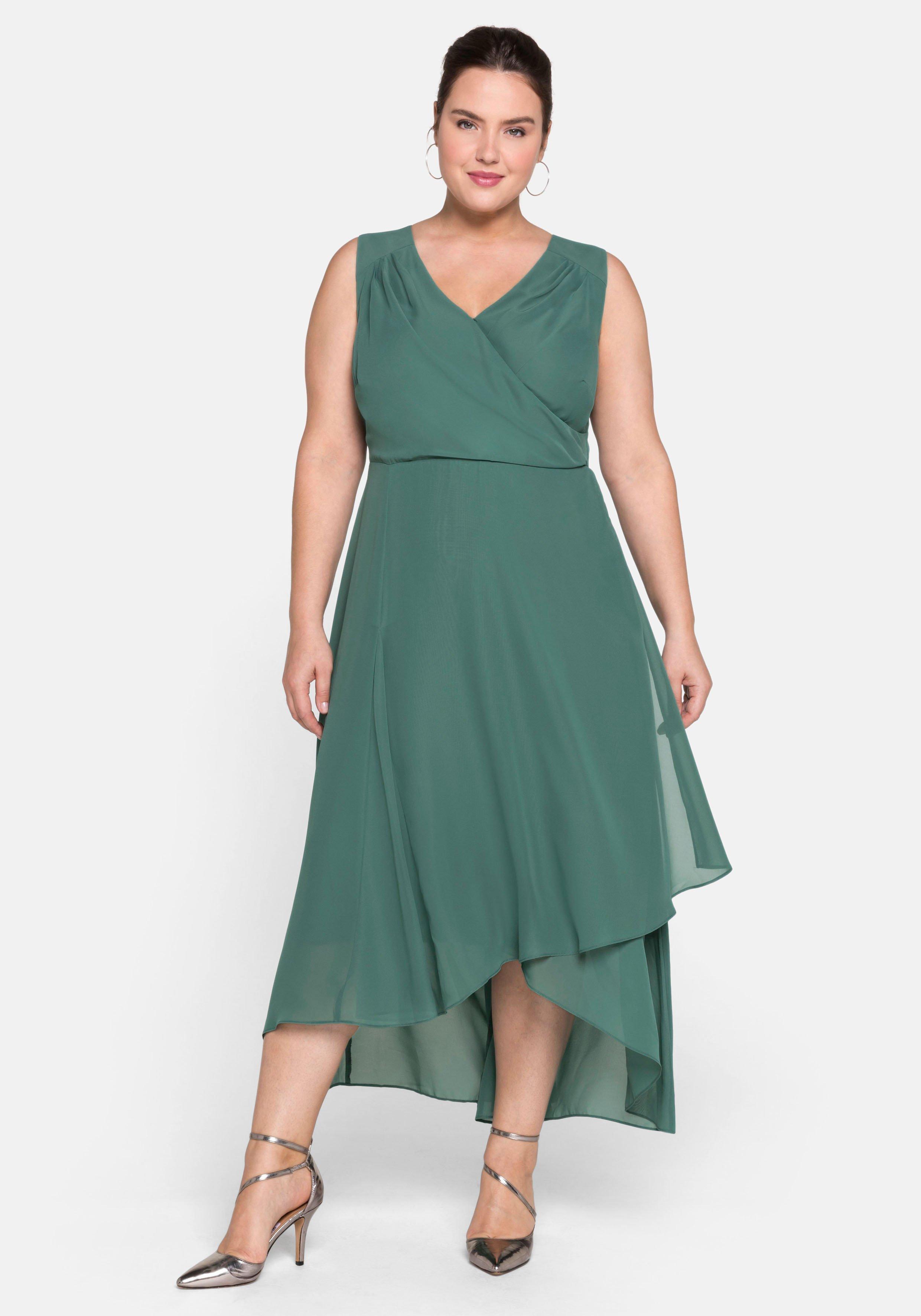 Chiffonkleid in Wickeloptik