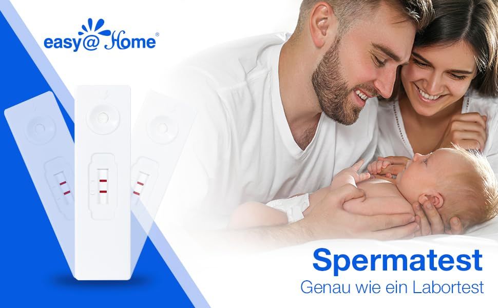 Fruchtbarkeitstest Sperma Test für Männer Easy@Home 1 x Spermientest  Zeugungsfähigkeit Schnelltest