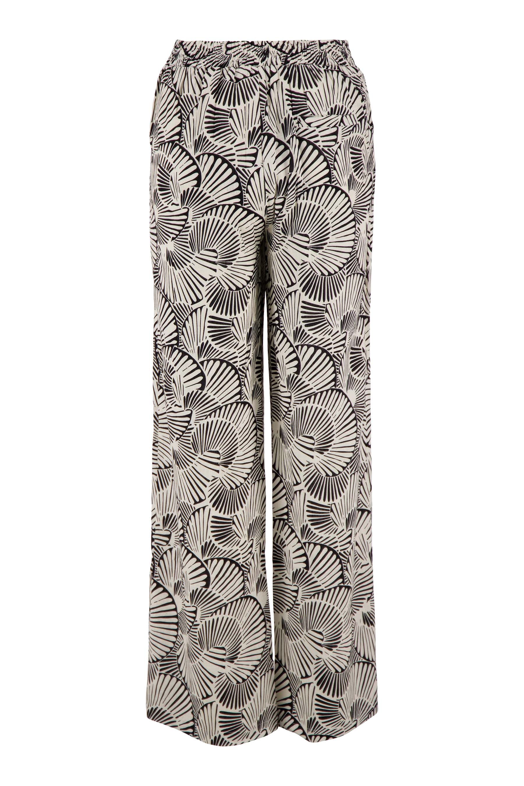 wijde broek met grafische print