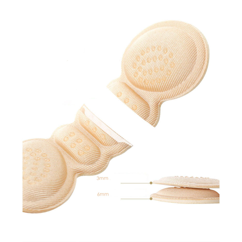 (1 Paar) 6mm Ultraweiche Schaumstoff Fersen Einlage Anti-Rutsch / Massage Einlagen für High Heels - Schwarz