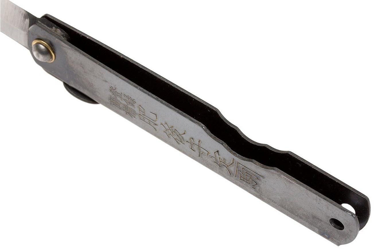Higonokami zakmes 7,3 cm HIGO04BL, koolstofstaal, zwart
