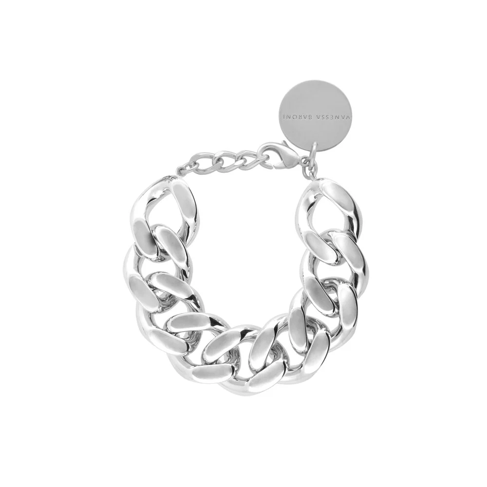 Vanessa Baroni  Flat Chain armbånd - sølvfarvet