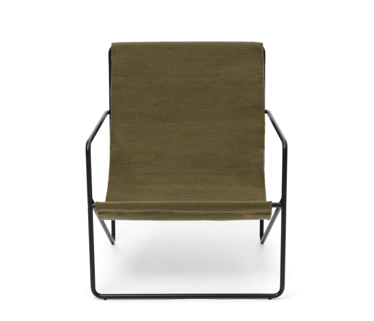 Ferm Living Desert fauteuil zwart onderstel Black/Soil