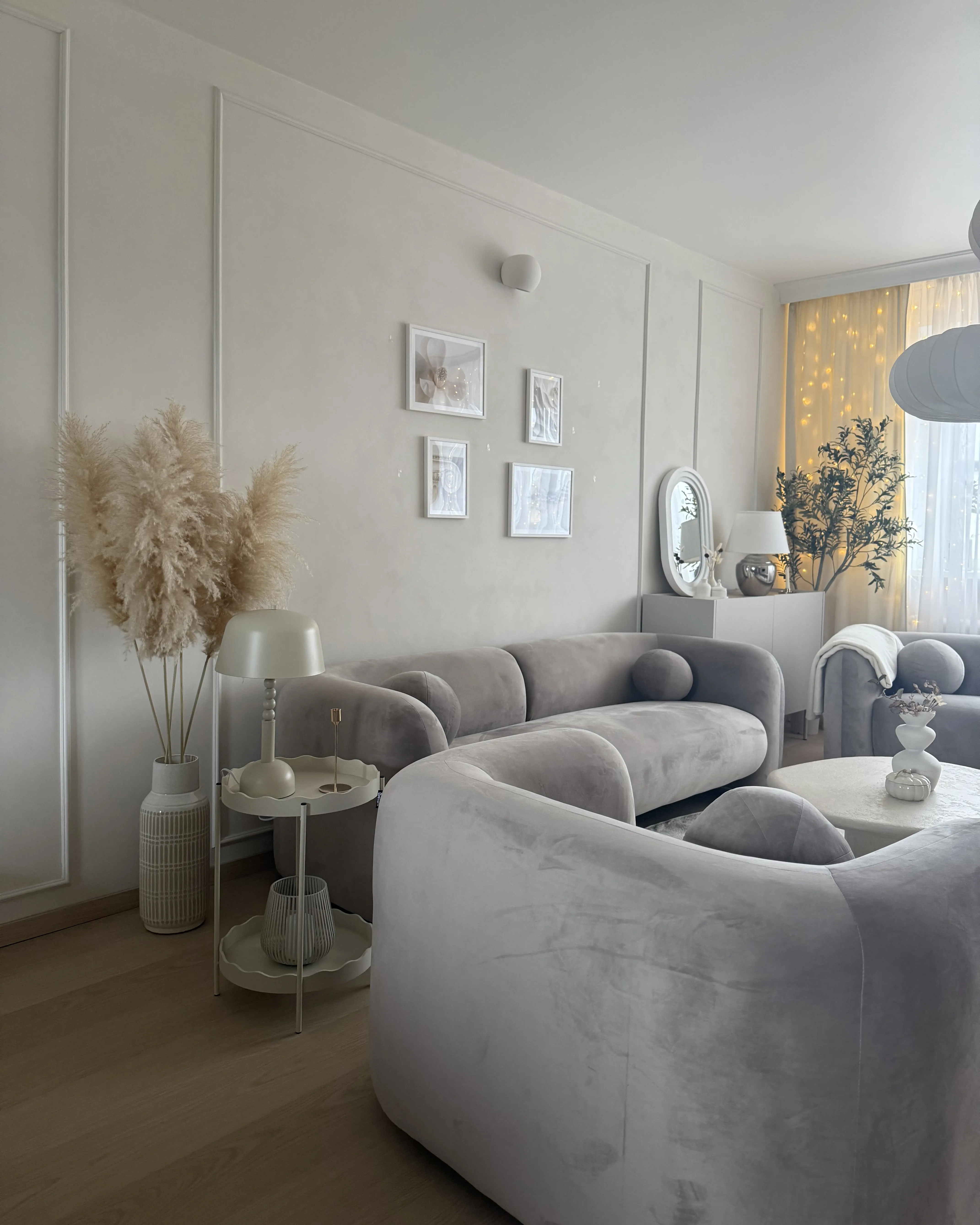 Bankenset 5-zits LEIREN Fluweel Taupe