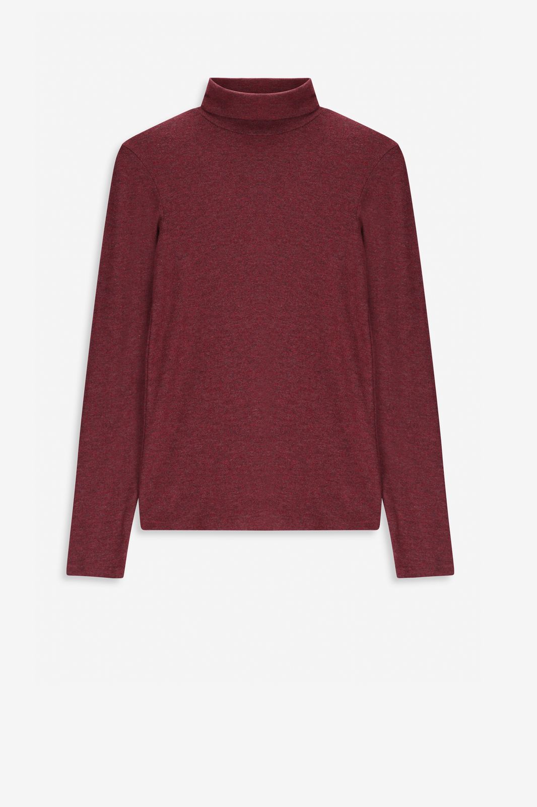 Bruine jersey top met turtle neck