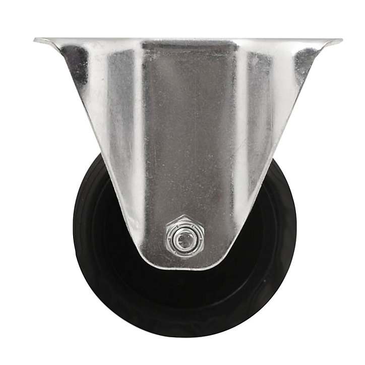 Roulette fixe noire ø8 cm, charge max 70 kg