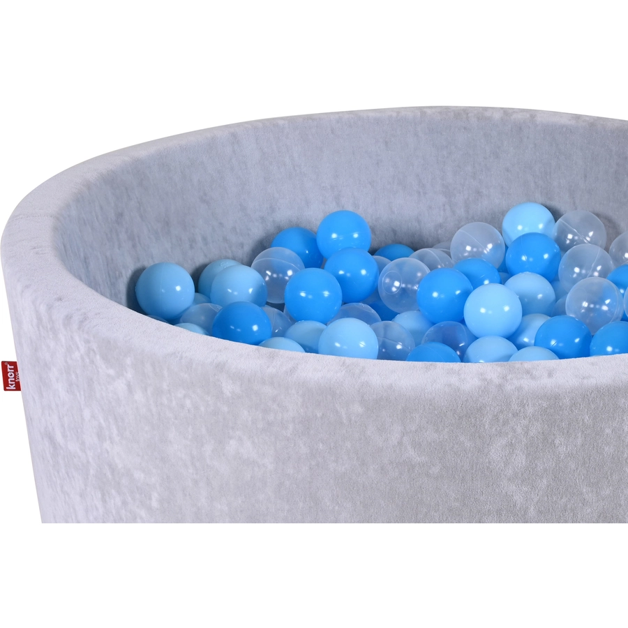 knorr toys® Bällebad soft - Grey - 300 balls soft bluebluetransparent grau