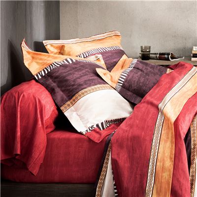 Linge de lit rayures zèbre - BECQUET CRÉATION