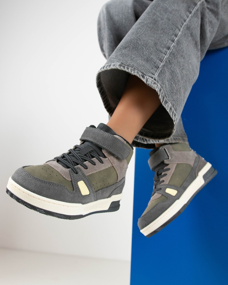 Nelson Kids Hoge sneakers  - groen
