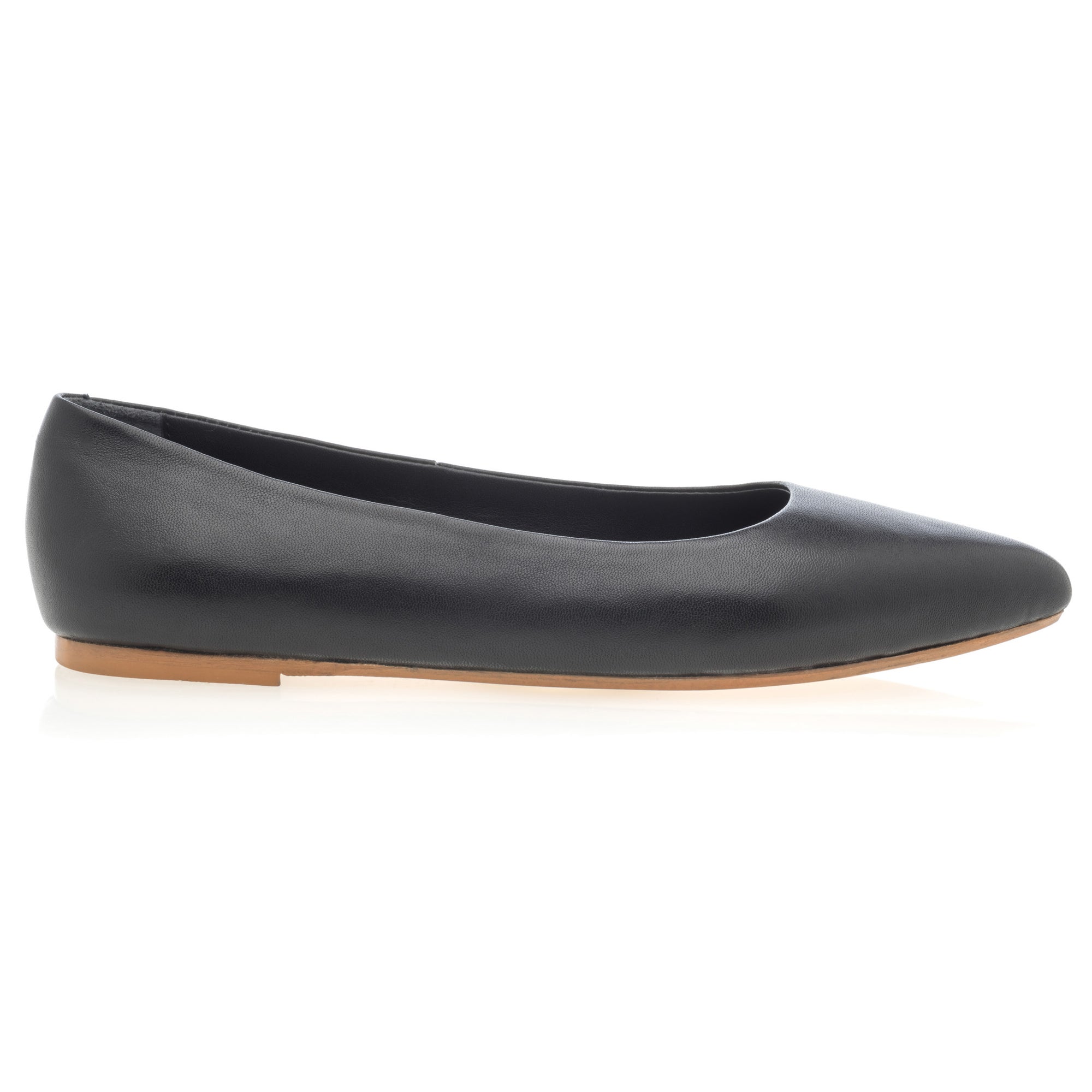 Ballerines Femme en cuir noir