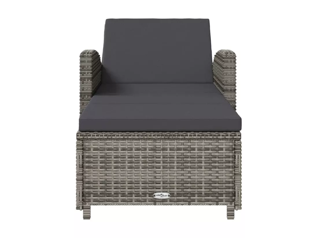 Transat chaise longue bain résine grise 201 x 67 x 28.5 cm 02_0012493