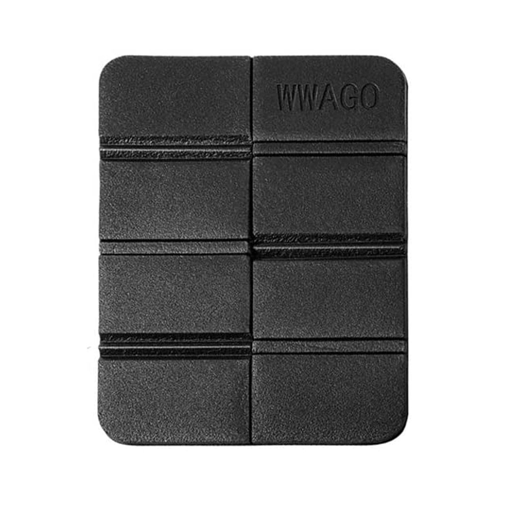 (385x275x8mm) Faltbares Thermo Outdoor Sitzkissen für Camping / Wandern / Festivals / Picknick / Stadion - Schwarz