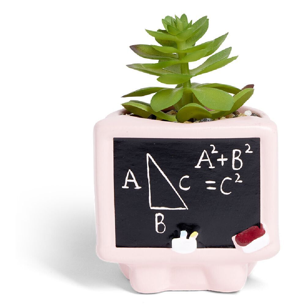Plante artificielle Merci pour cette année pot céramique - 3 modèles
