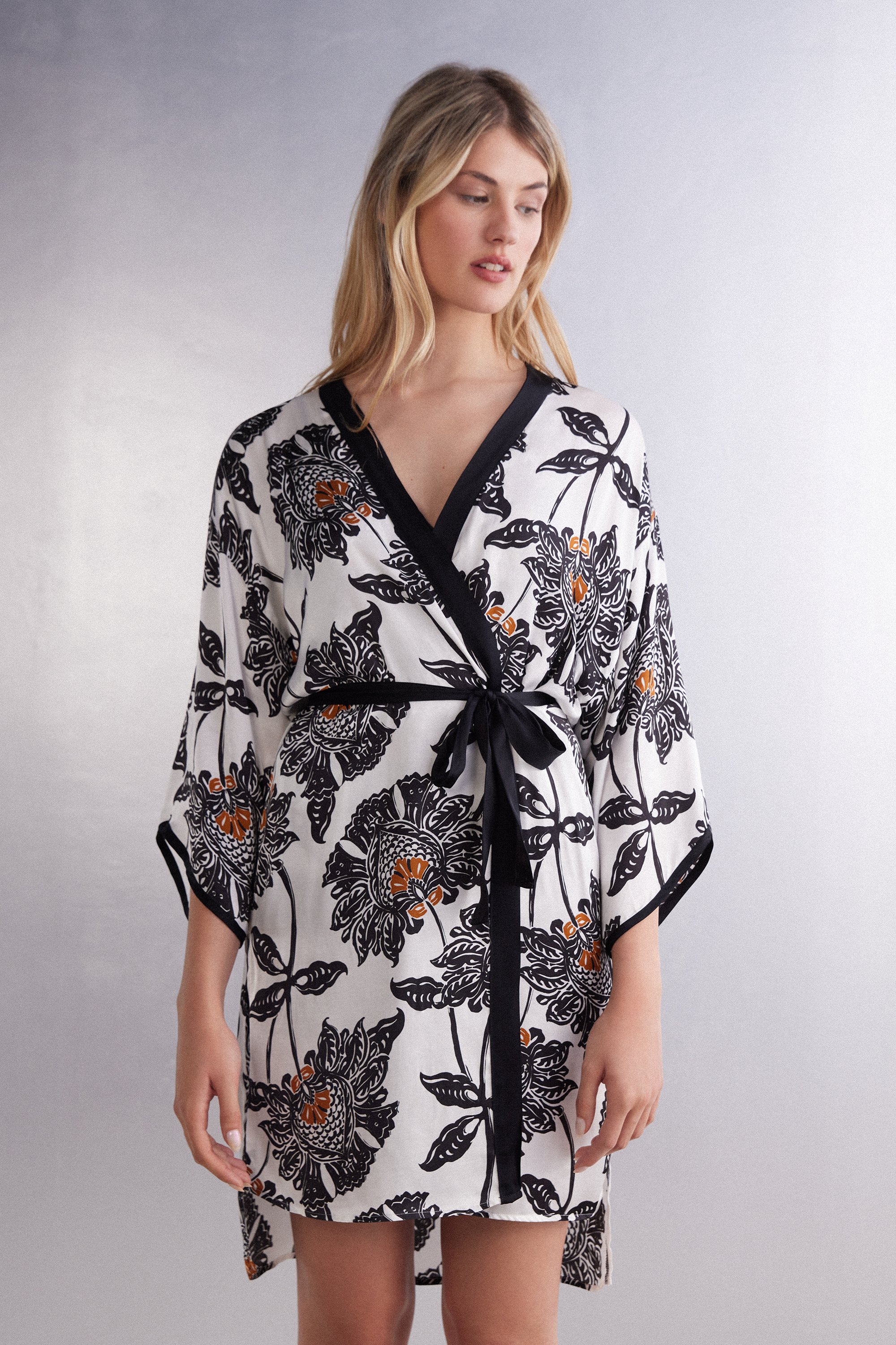 Kimono de cetim viscose Folk & Delicious