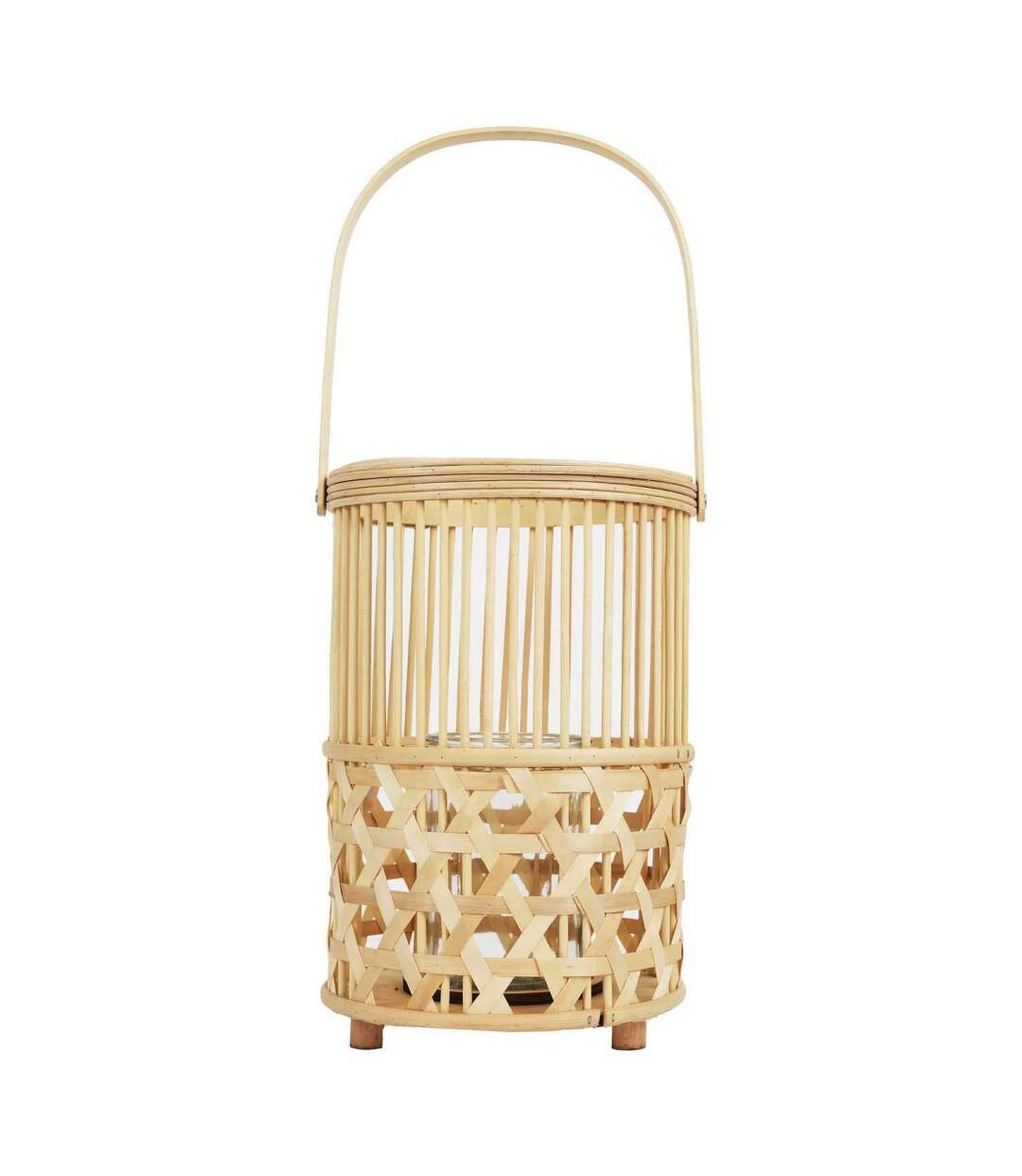 Lanterne en bambou tressé 22 x 55 cm