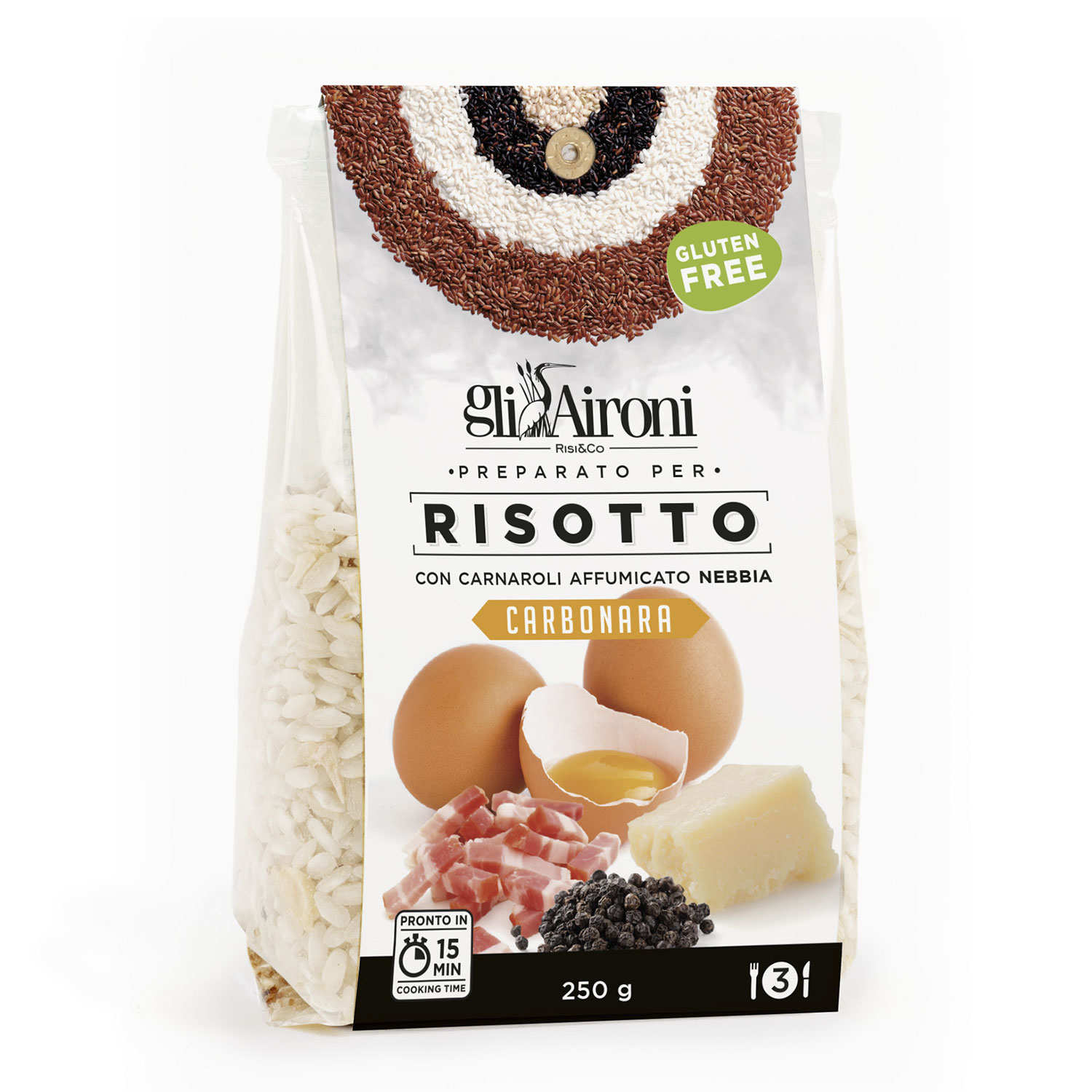 Risotto à la carbonara au riz fumé