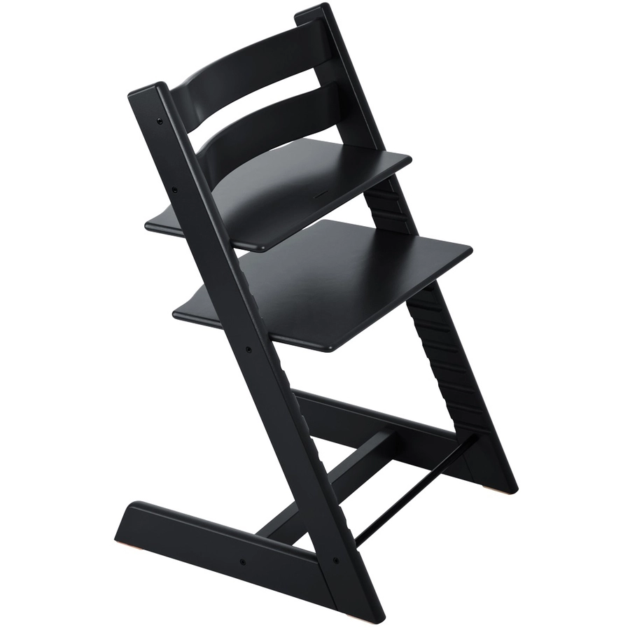 STOKKE® Tripp Trapp® Hochstuhl Buche schwarz inkl. Newborn Set™ Grey