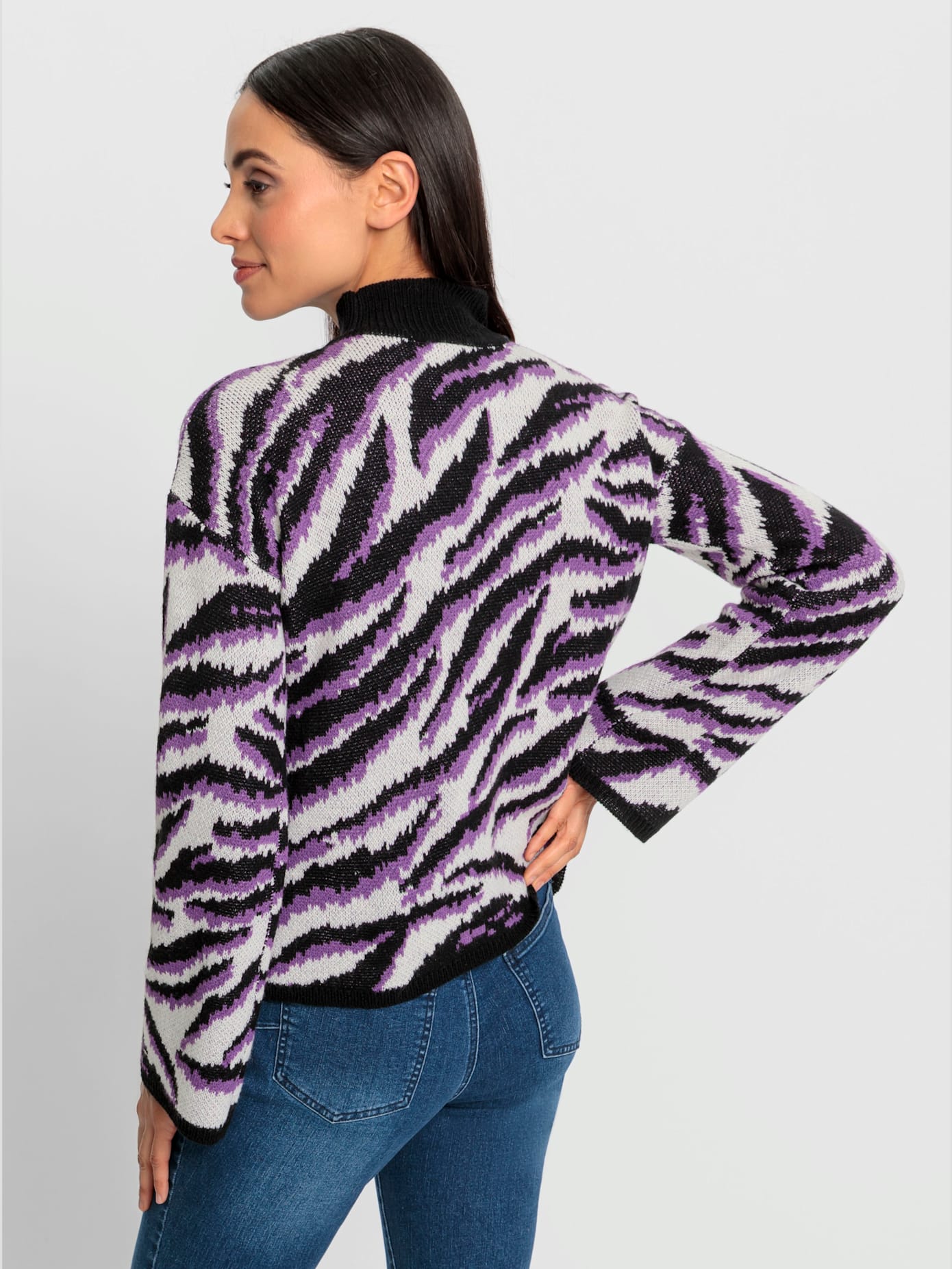 Pull jacquard 30% laine vierge