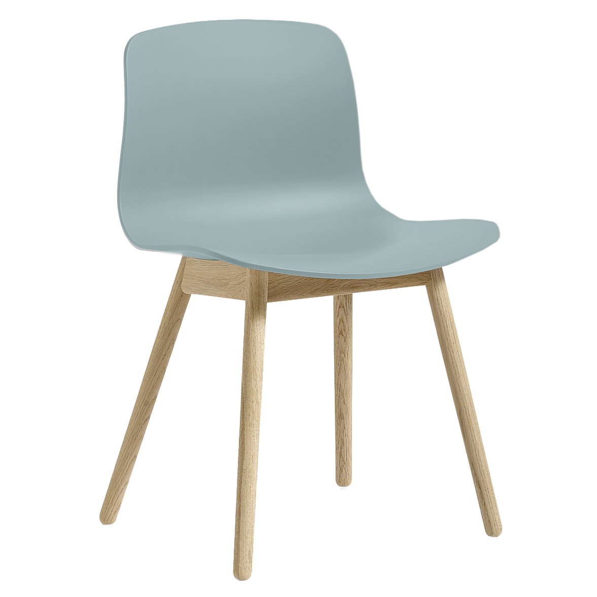 Eetkamerstoel AAC 12 gezeept eiken onderstel dusty blue