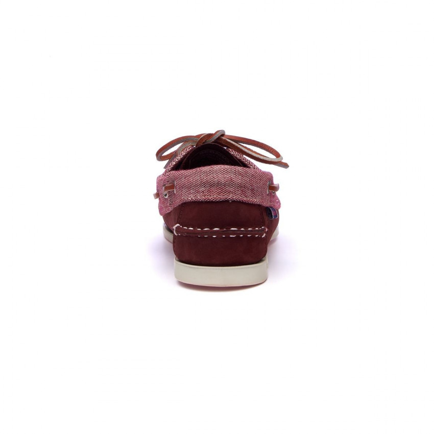 DOCKSIDES JACQUELINE NUBUCK PANAMA DarkRed DarkRedWhite