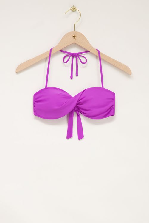 Paarse bikini top twist