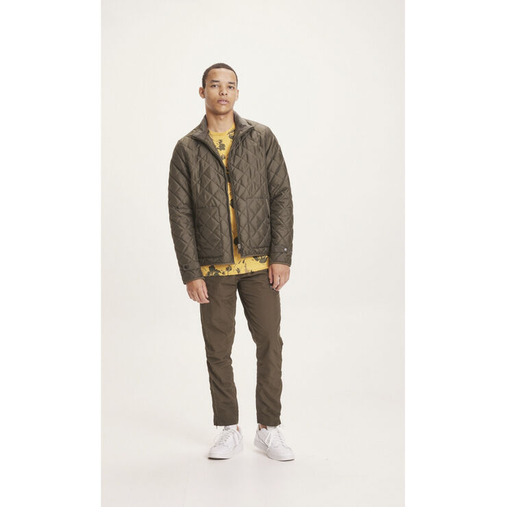 Knowledge Cotton Apparel FJORD quilted reversible jacket - GRS/Vegan Grøn