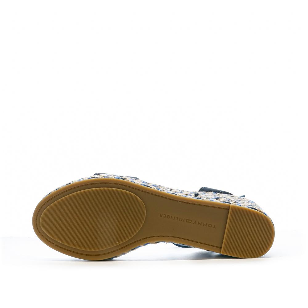Tommy Hilfiger Sandales Marine Femme Tommy Hilfiger Wedge Satin