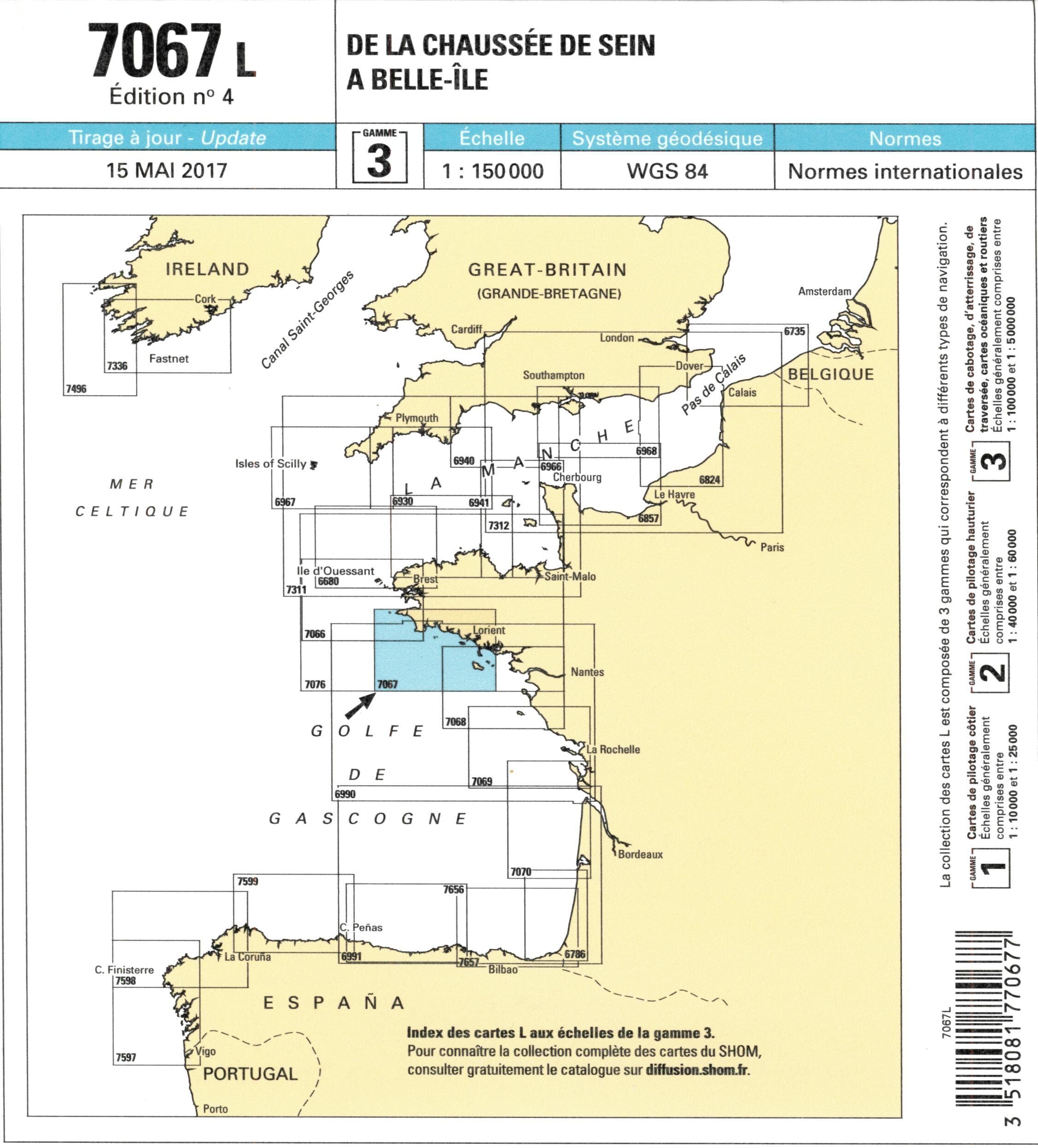 EPSHOM - 7067L DE LA CHAUSSEE DE SEIN A BELLE ILE