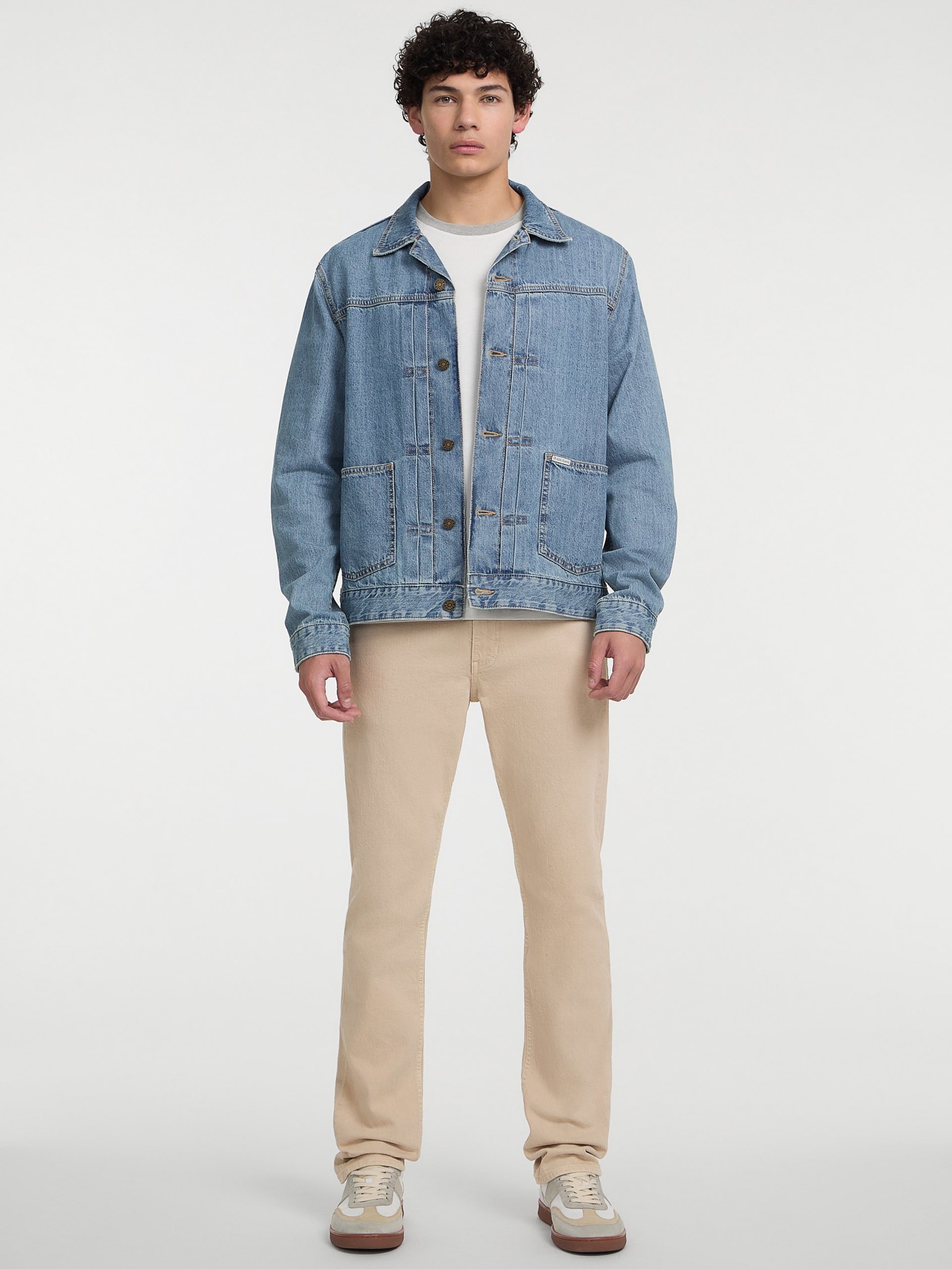 Jaqueta jeans com bainha selvedge