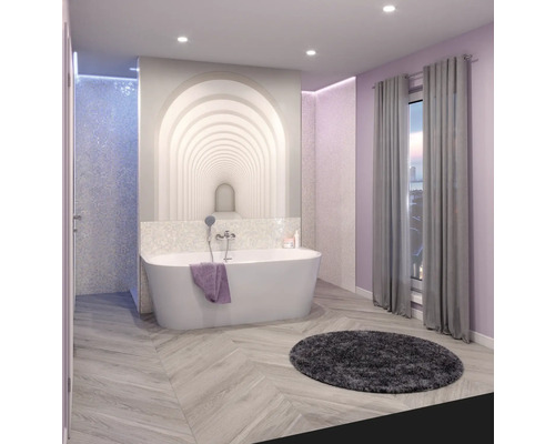 Jungborn Badkuip ONE Back to Wall 80 x 170 cm wit glanzend
